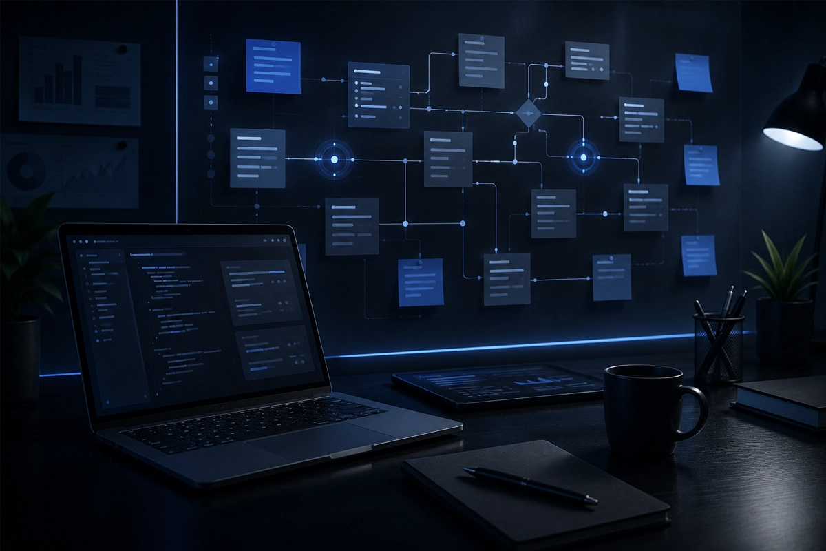 Abstract IT consulting and planning board